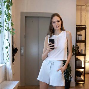 Lou & Grey Signaturesoft Jersey Henley Tank Top White XXS